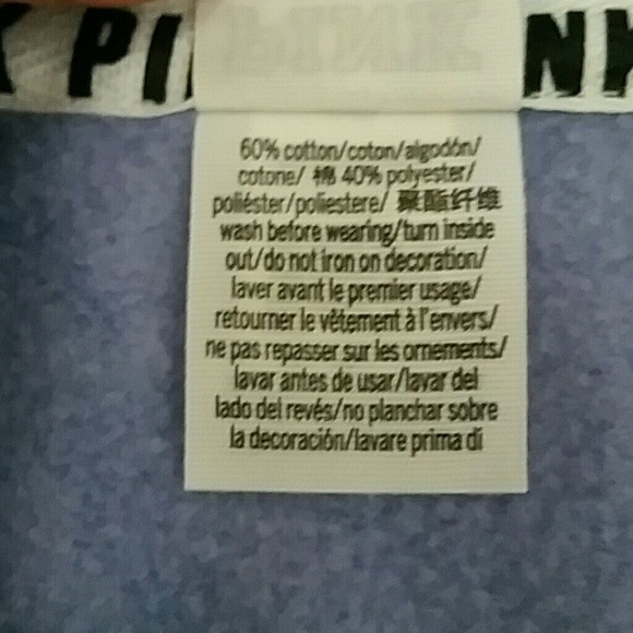 Nwot**PINK VS Logo tye die sweatshirtđź’™ - Picture 3 of 5